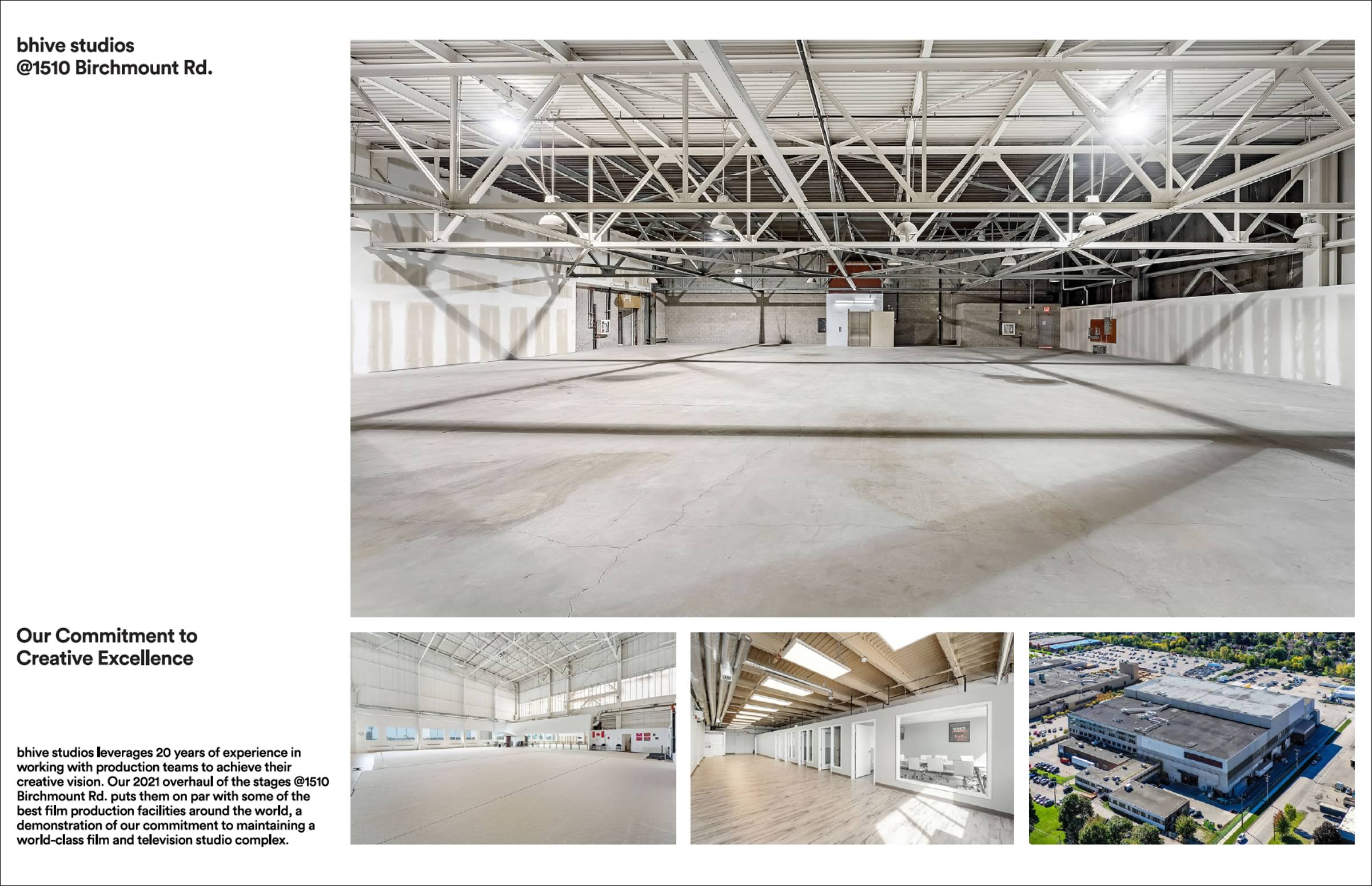Bhive Studios brochure interior