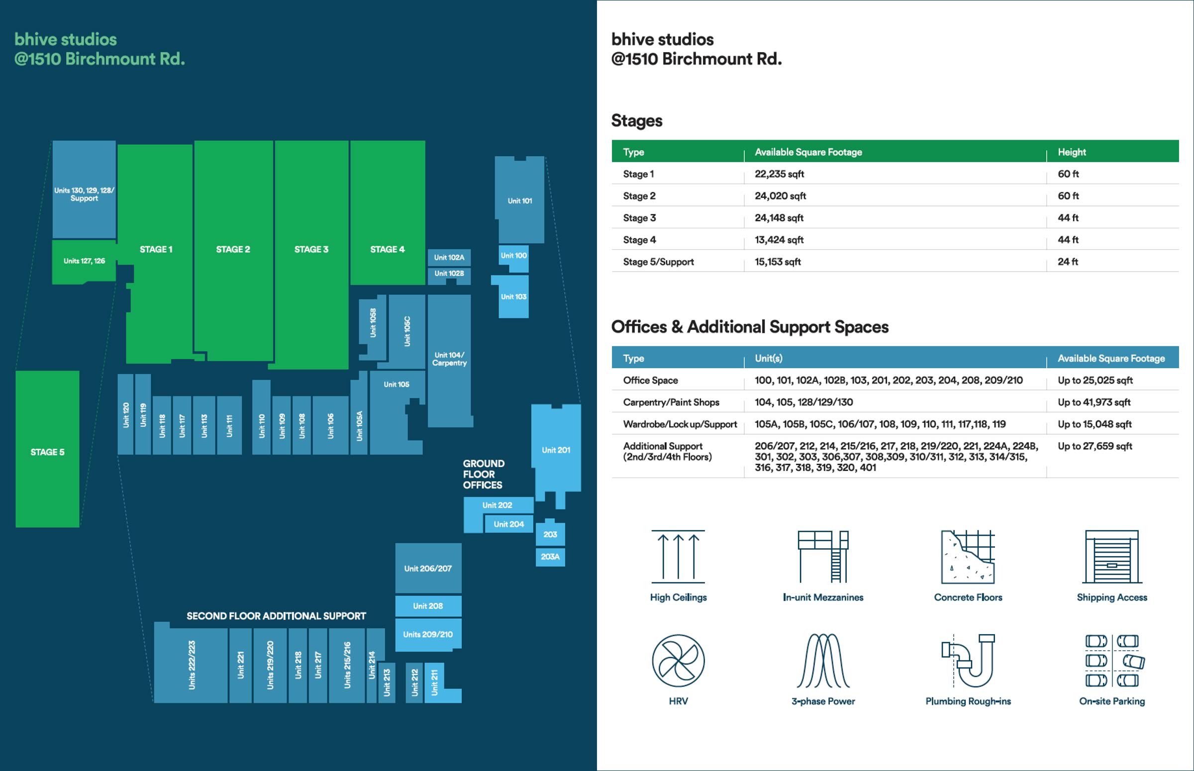 Bhive Studios brochure interior