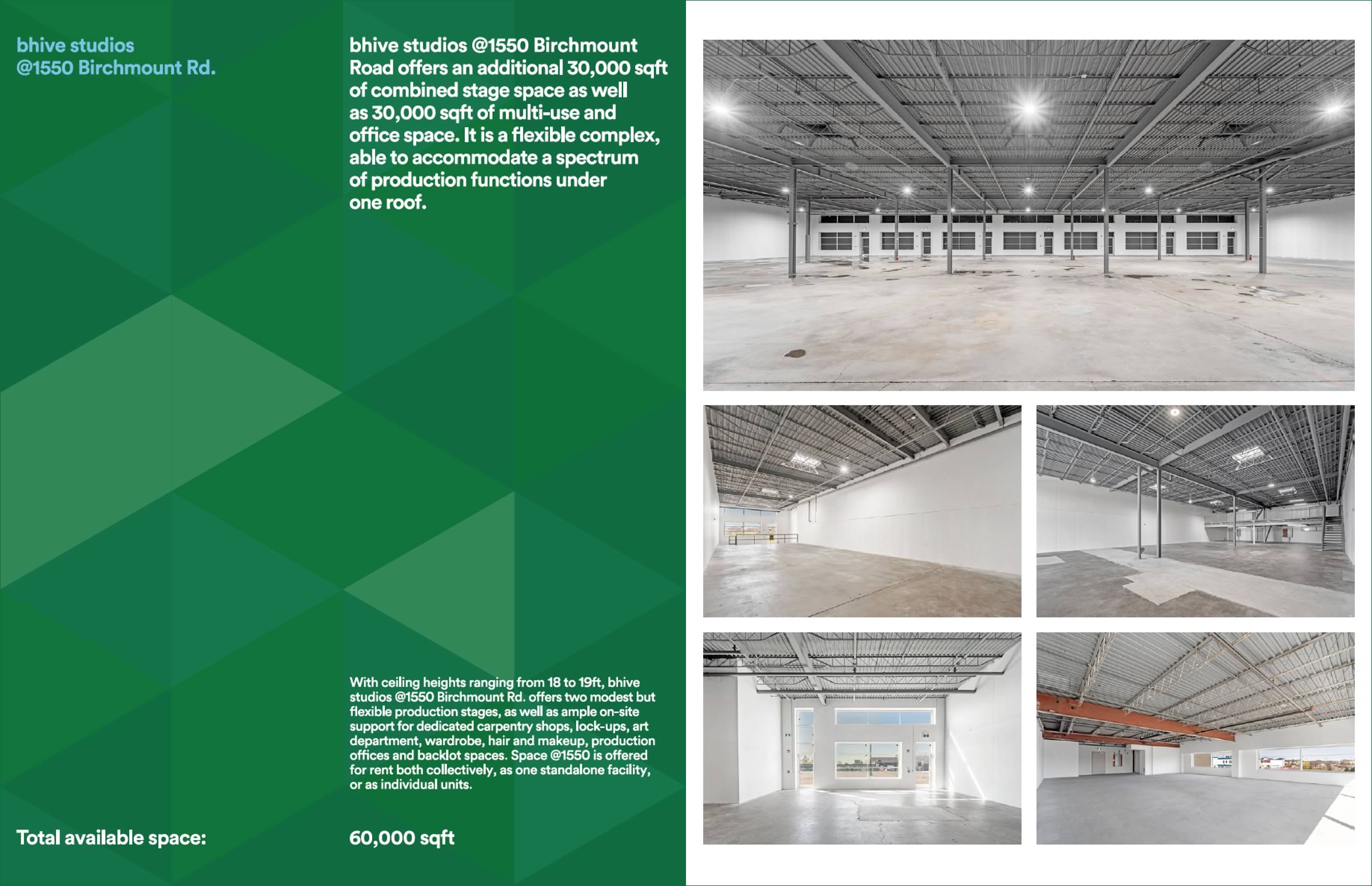 Bhive Studios brochure interior