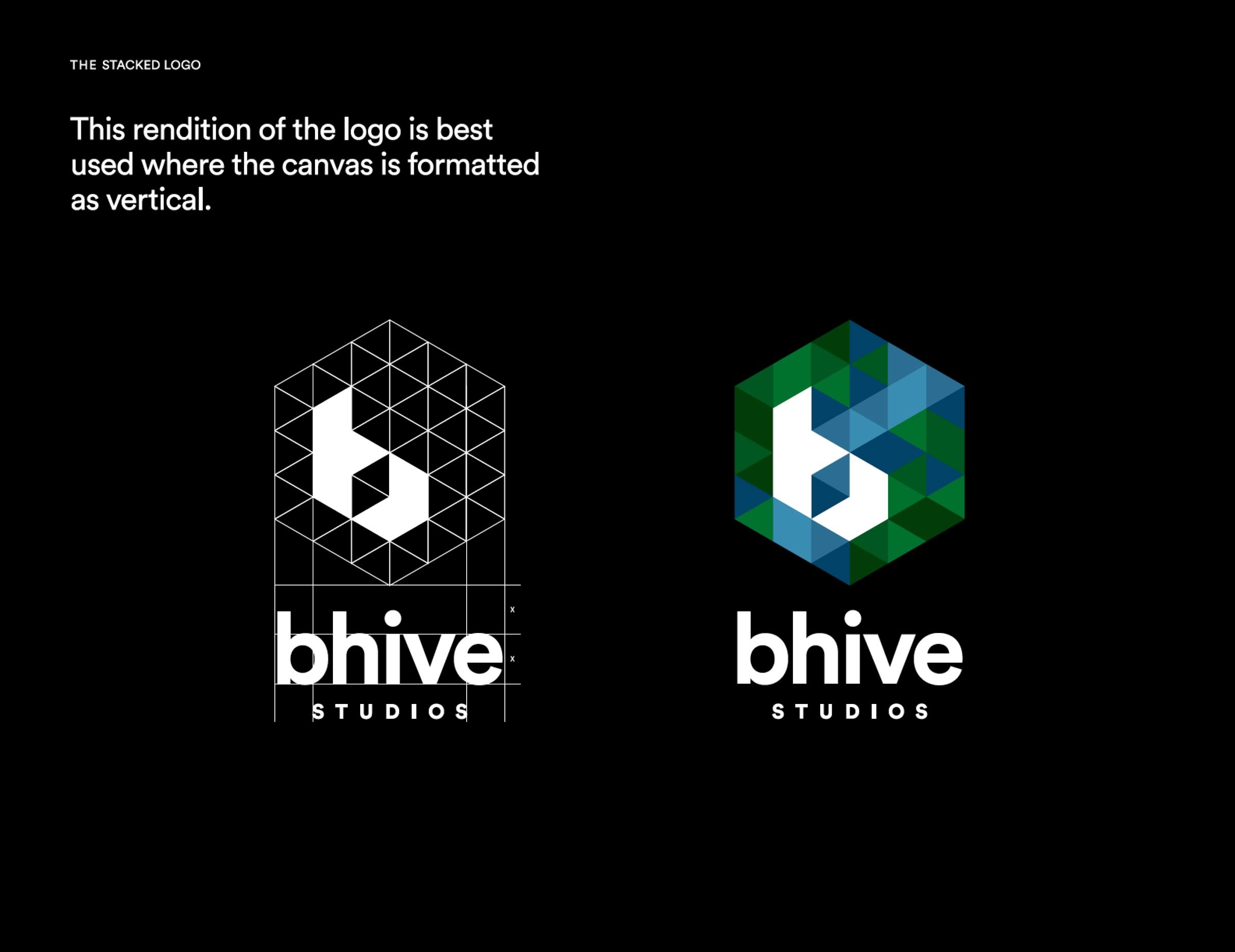 Bhive Studios brand guidelines interior page