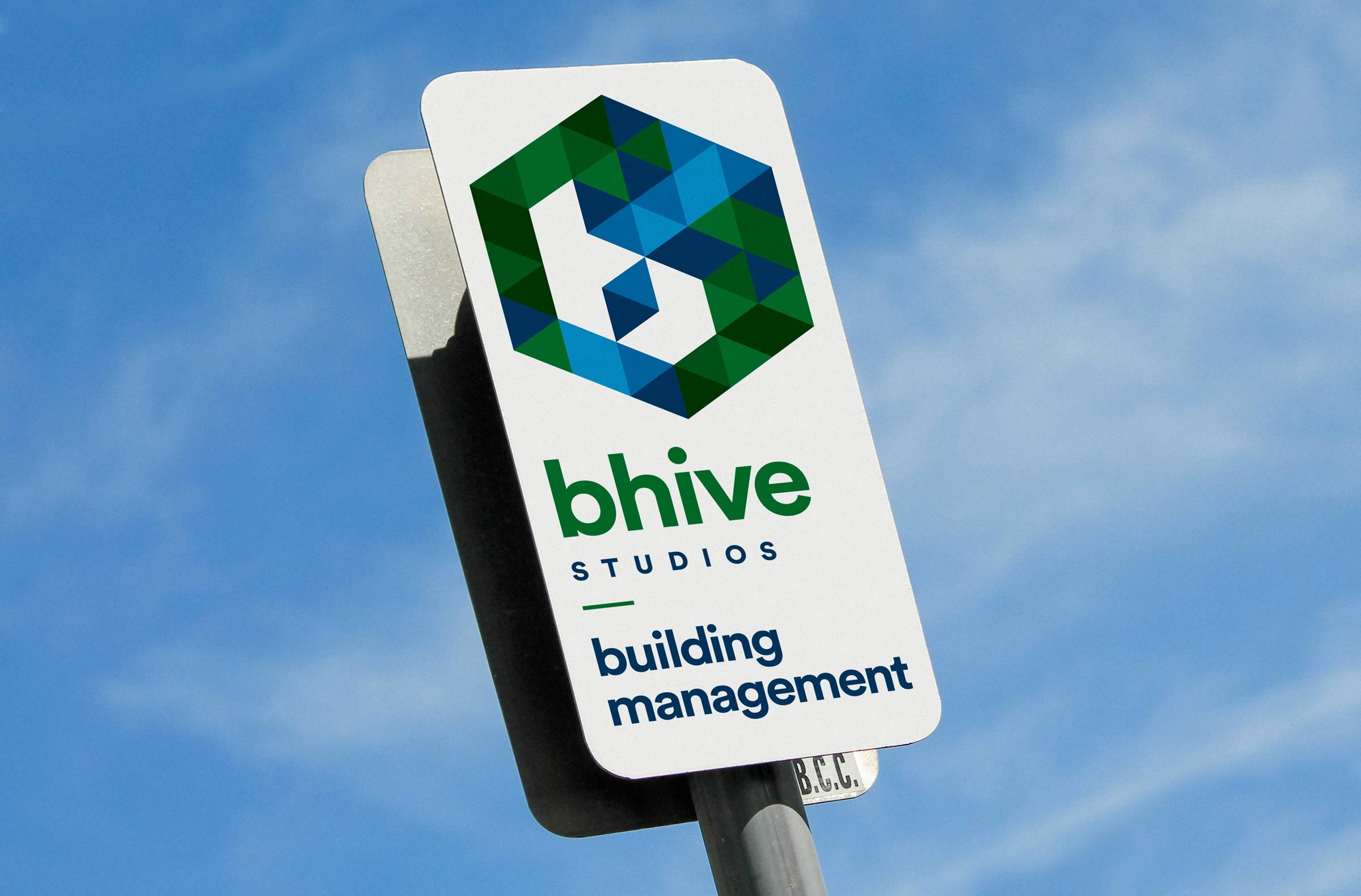Bhive Studios parking signage