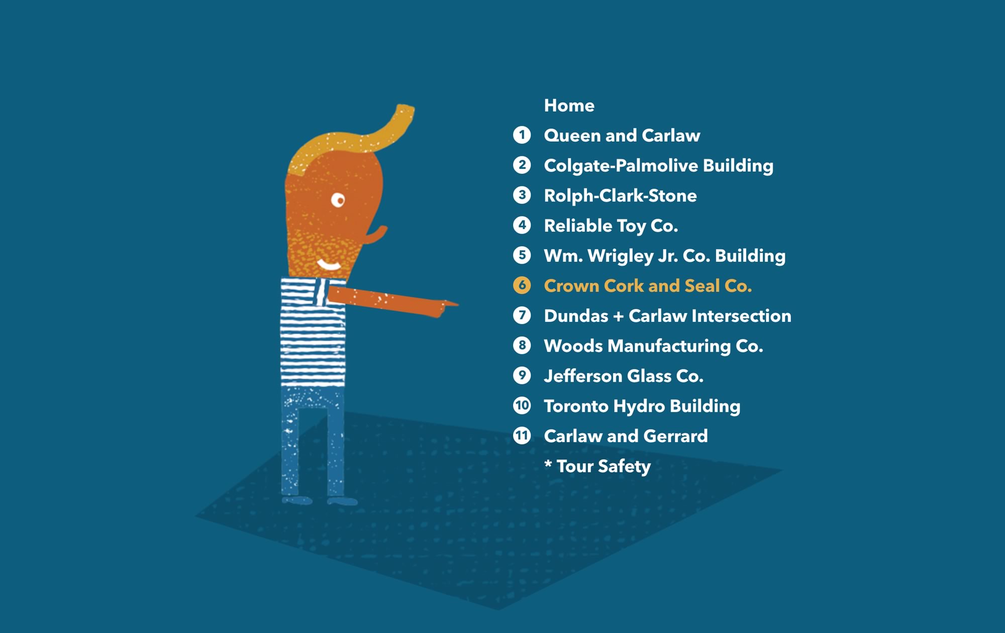 Capture of the expanded Made in Toronto website navigation menu