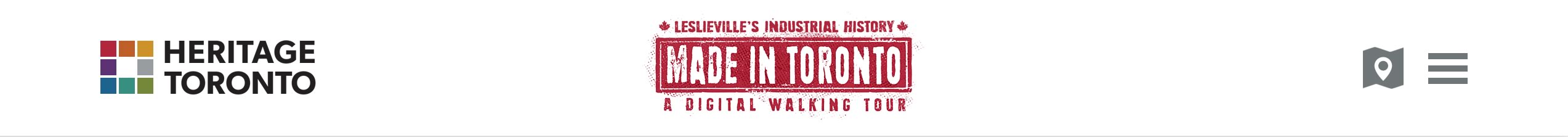 Made in Toronto website header and navigation