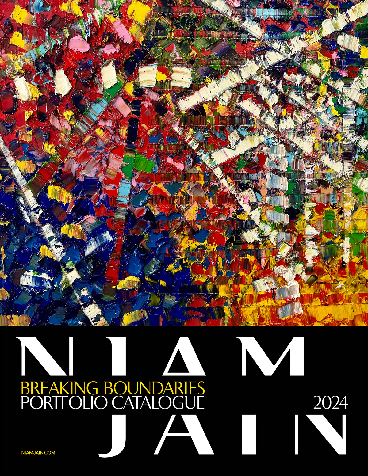 Cover of the 2024 Breaking Boundaries (Niam Jain) portfolio catalogue