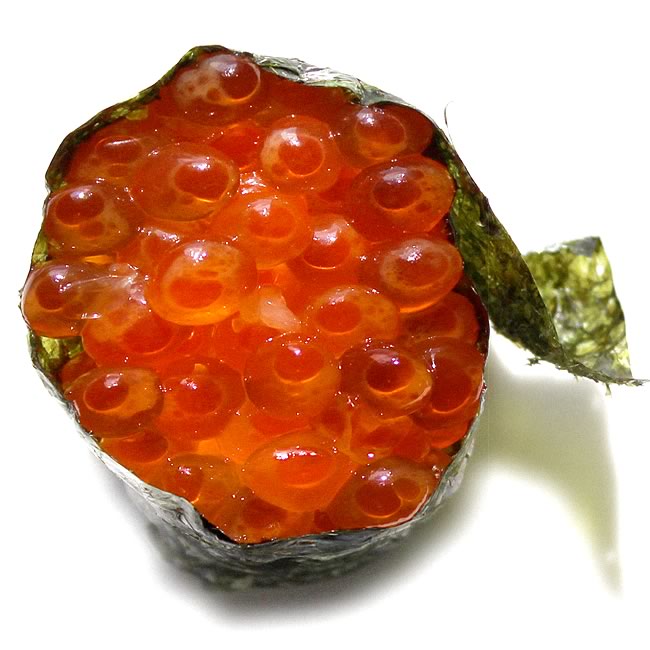 Closeup of sushi roll