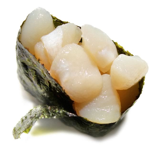 Closeup of a sushi roll