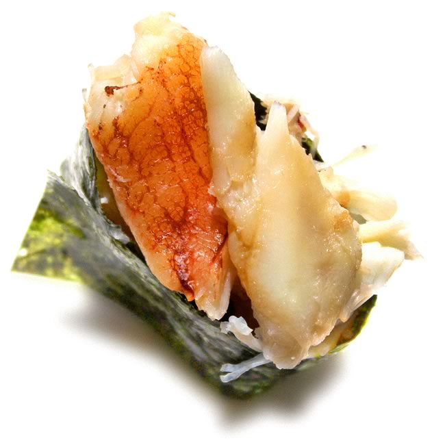 Closeup of a sushi roll