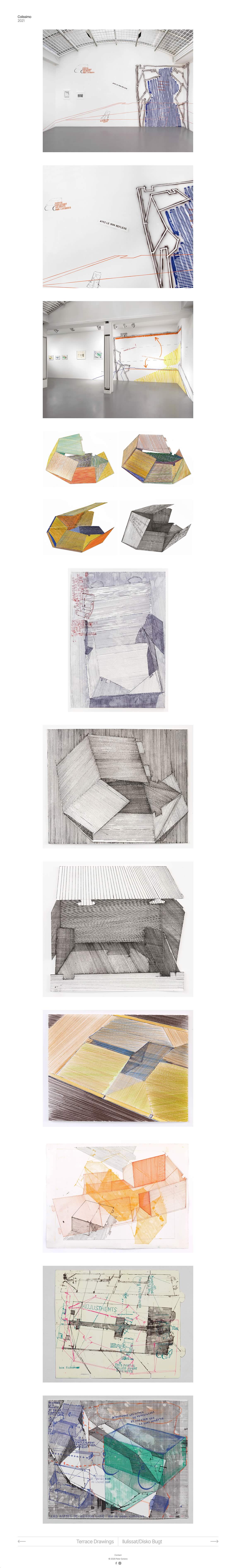 Capture of the full 'Colissimo' site portfolio page