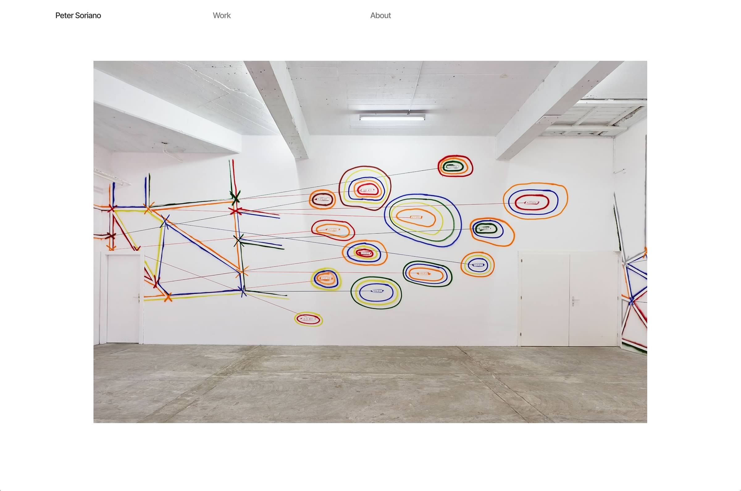 Capture of the Peter Soriano homepage