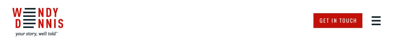 Wendy Dennis’ website header and navigation